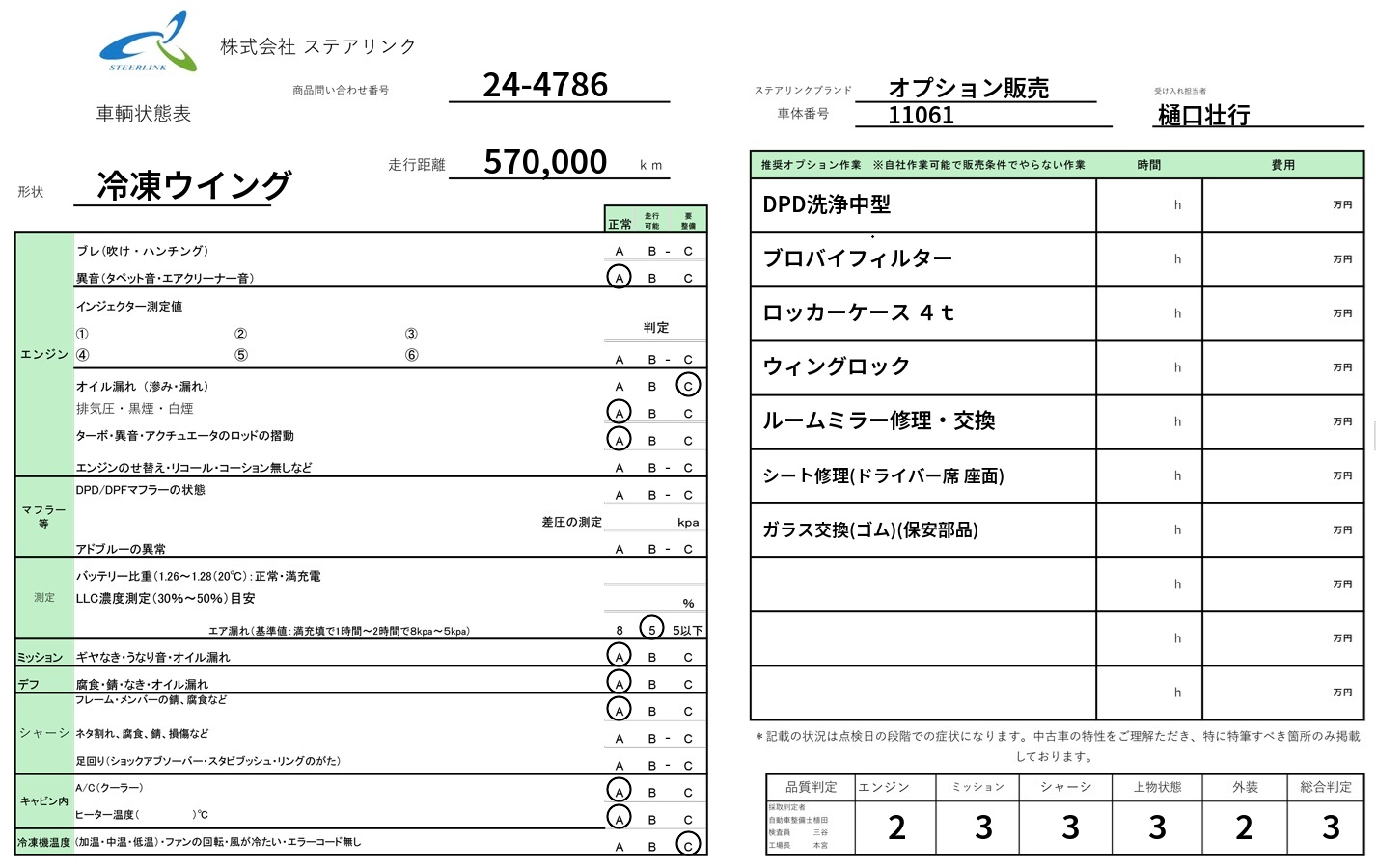 日野 レンジャープロ 冷凍ウイング 中増t QKG-FE7JLAA 年式 H25[写真19]